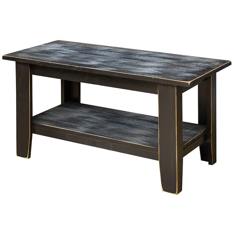 Country-Style Coffee Table - Black