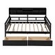 preview thumbnail 15 of 34, Full Daybed with Drawers & Shelf - Elegant Multi-Functional Style