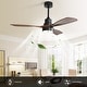 preview thumbnail 27 of 199, 42“/52"/60"/48" Noiseless Walnut Wood Ceiling Fan with Remote Control, Integrated Light Optional