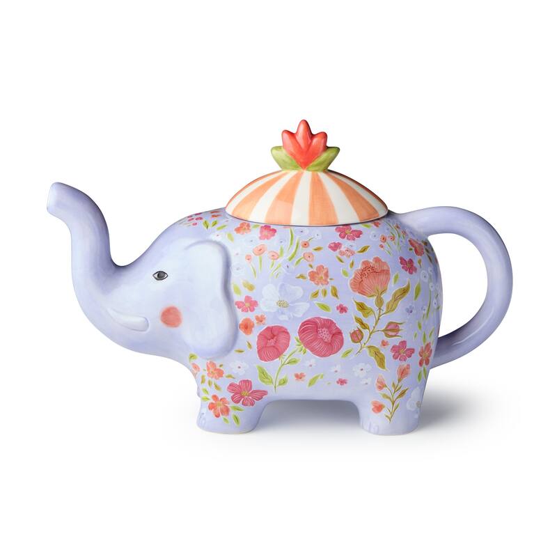 Certified International Menagerie 24 oz. 3-D Teapot - 9.25"L x 4.25"W x 5.00"H