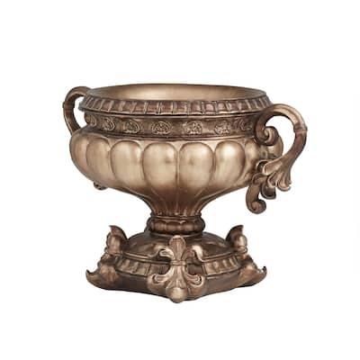 Polystone Ornate Decorative Bowl - Bronze - Roche River Decor