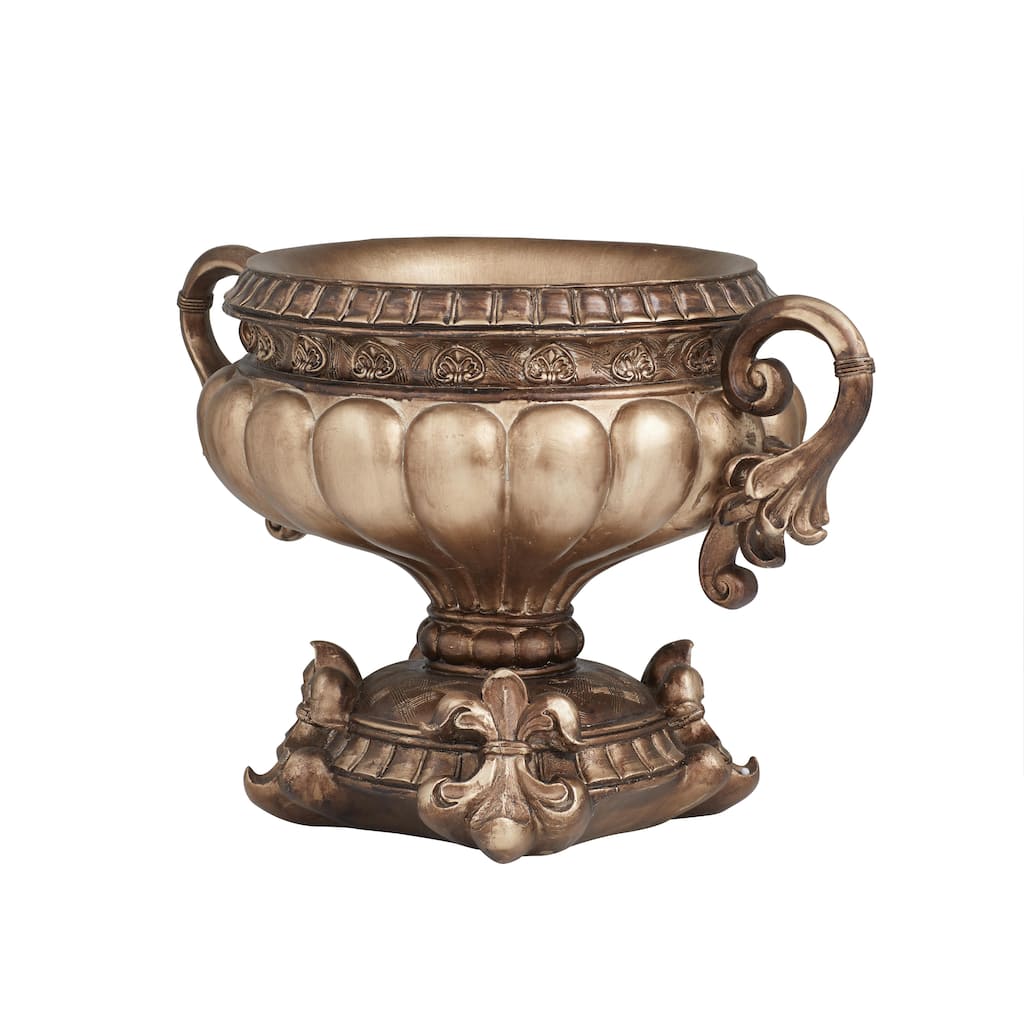 Polystone Ornate Decorative Bowl - Bronze - Roche River Decor