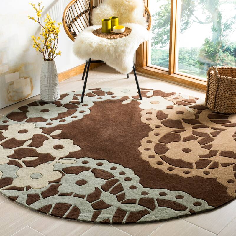 SAFAVIEH Handmade Modern Art Neetu Modern Polyester Rug