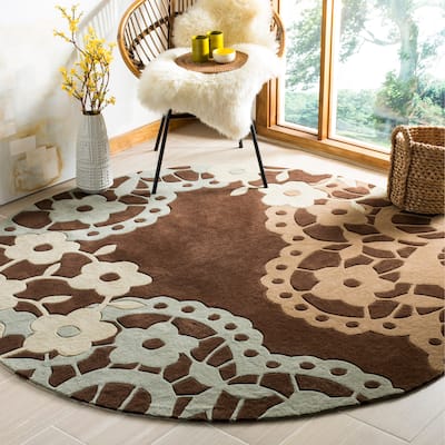 SAFAVIEH Handmade Modern Art Neetu Modern Polyester Rug