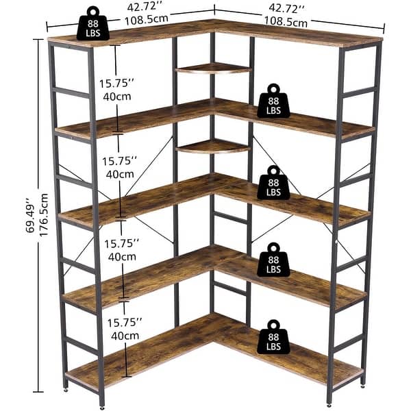 L Shape Corner Bookshelf Display Rack - Bed Bath & Beyond - 42251712