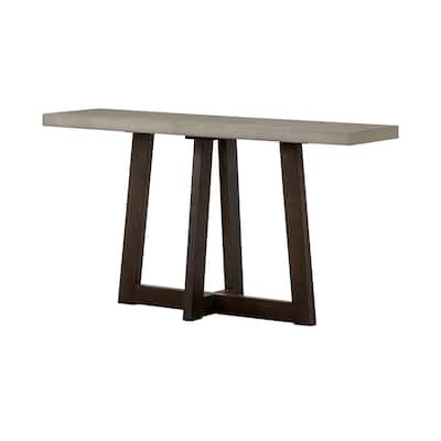 Elodie Grey Concrete and Dark Grey Oak Rectangle Console Table