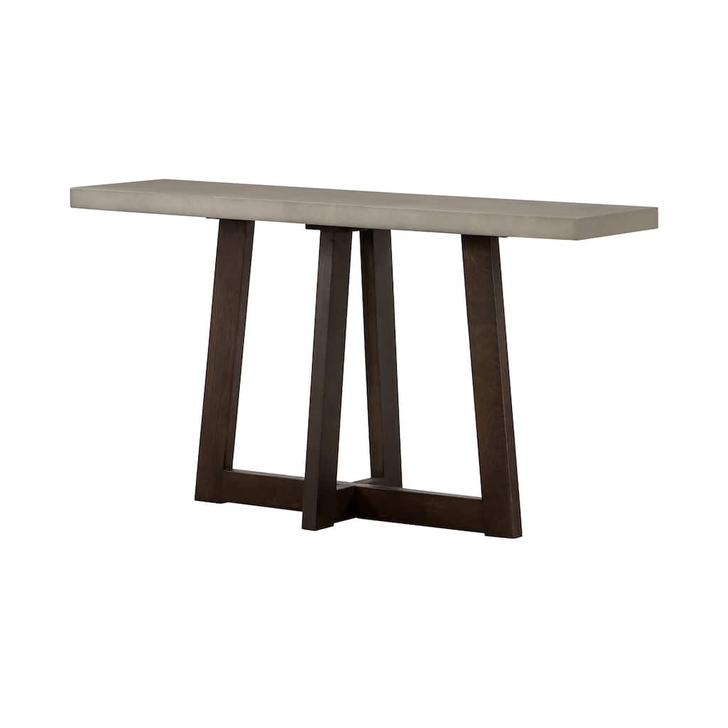 Elodie Grey Concrete and Dark Grey Oak Rectangle Console Table