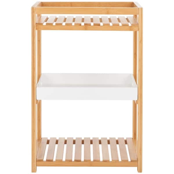 slide 2 of 8, SAFAVIEH Home Collection Akio 3 Tier Shelf - 19" W x 13" D x 28" H