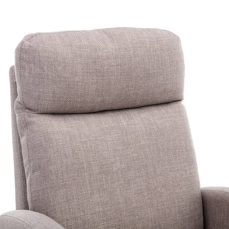 Modern Linen Upholstered Rocking Chair, Living Room Lounge Arm Chair