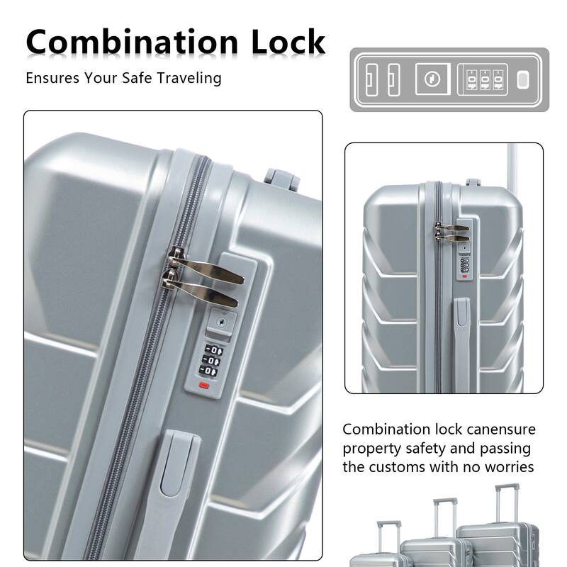 Three pcs/set in ABS Spinner Wheel Luggage