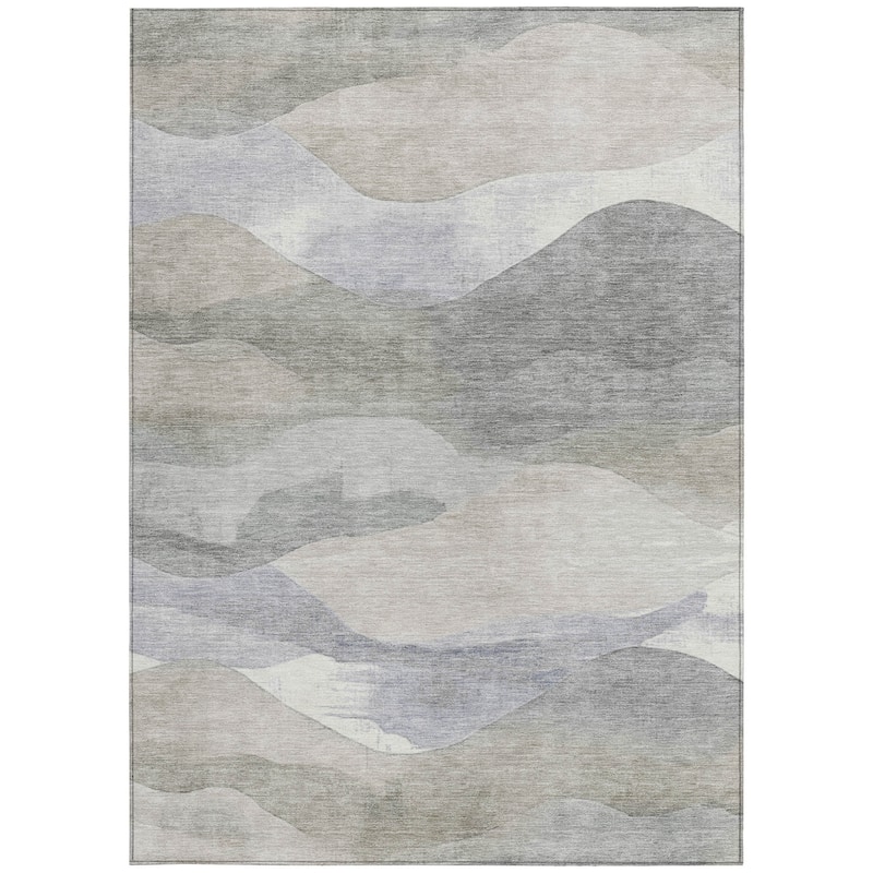 HomeRoots Abstract Transitional Rectangle Outdoor Rug
