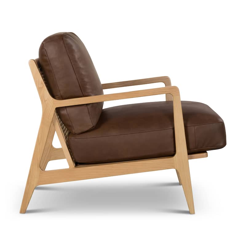 Metro - Carmelo Genuine Leather Accent Chair