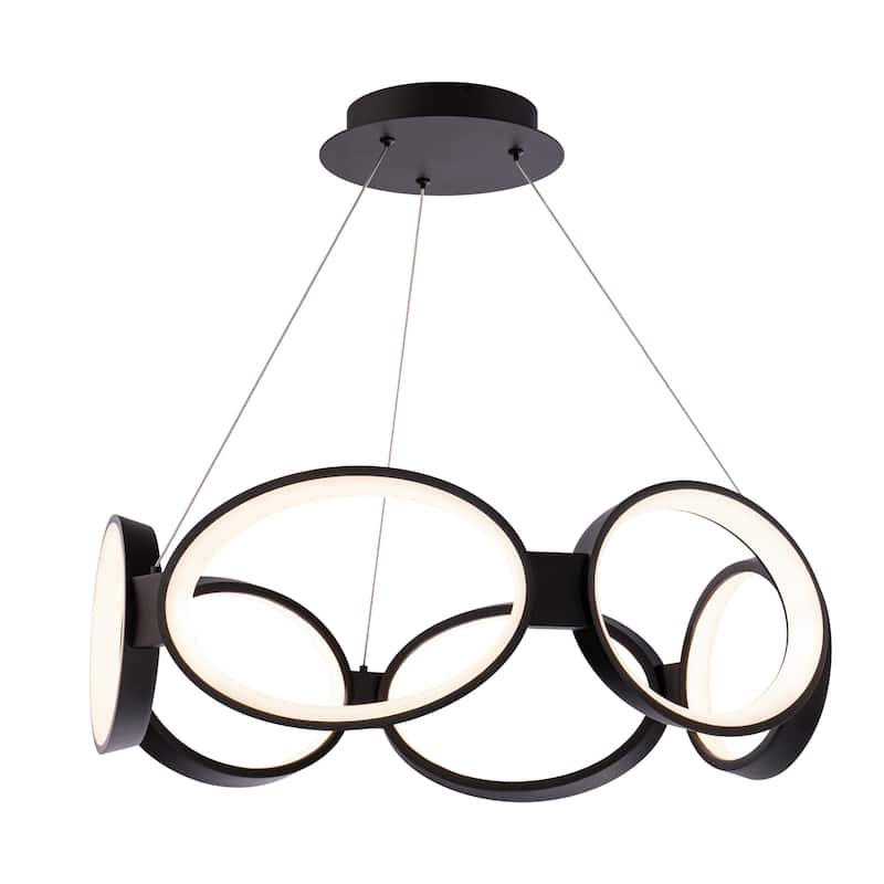 Solitaire LED Chandelier - 24 - Black