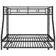 preview thumbnail 11 of 31, Twin over Full Bed with Sturdy Steel Frame, Bunk Bed with Twin Size Trundle, Two-Side Ladders, Esay Assembly, Black