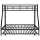 preview thumbnail 19 of 31, Twin over Full Bunk Bed with Two-Side Ladders, Full-Length Guardrail, Metal Bed Frame w/Twin Size Trundle, No Box Spring Needed