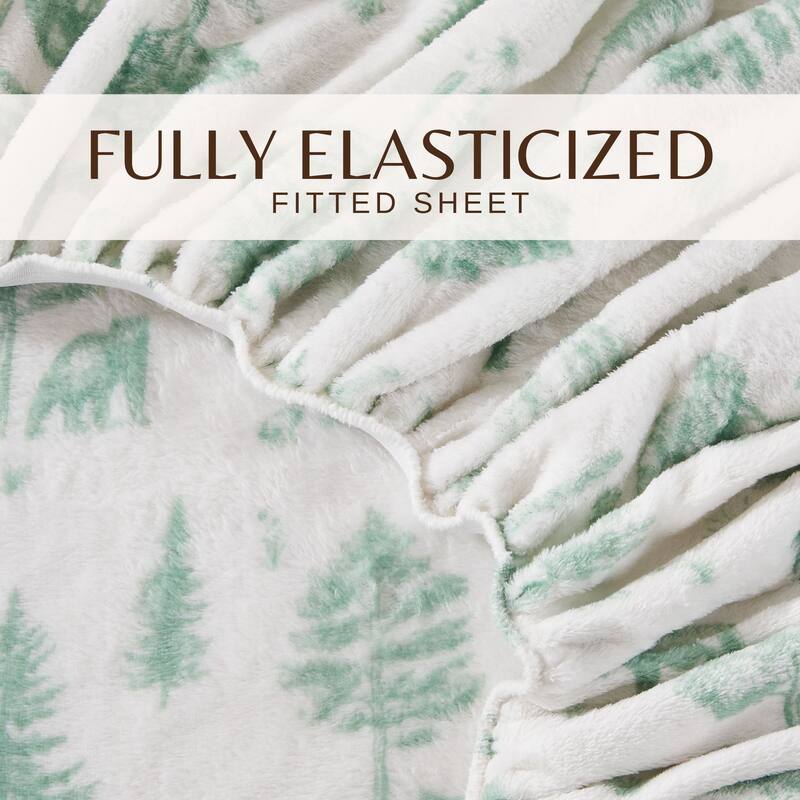Luxurious Printed Velvet Plush Warm and Cozy Sheet Set.