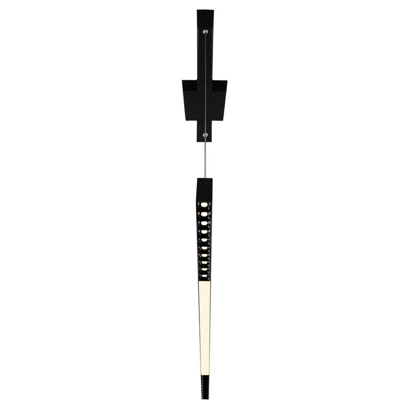 Pienza 5 in LED Integrated Black Chandelier