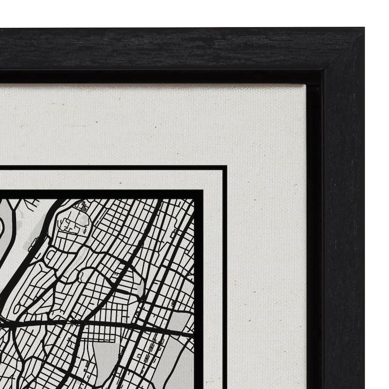 Kate and Laurel Sylvie New York City Modern Framed Canvas by Jake Goossen