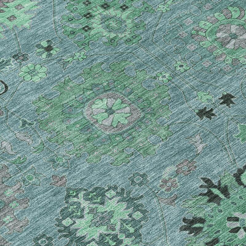 Machine Washable Indoor/ Outdoor Vintage Traditional Chantille Rug