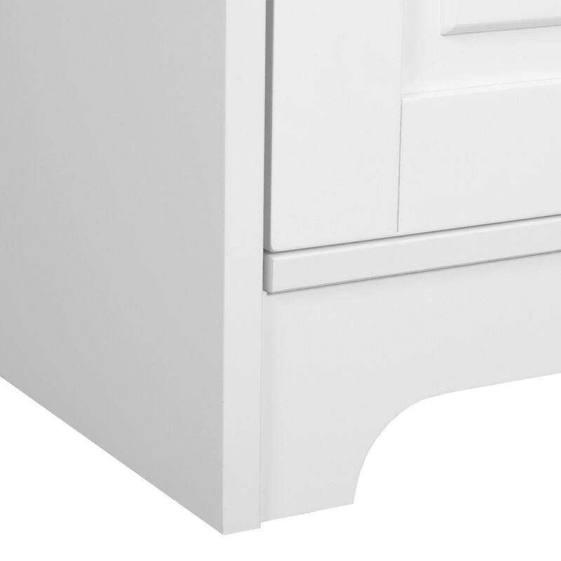 72" Double Door 5-tier Wardrobe Storage Cabinet White