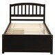 preview thumbnail 2 of 8, Twin Platform Storage Bed Wood Bed Frame With Two Drawers And Headboard