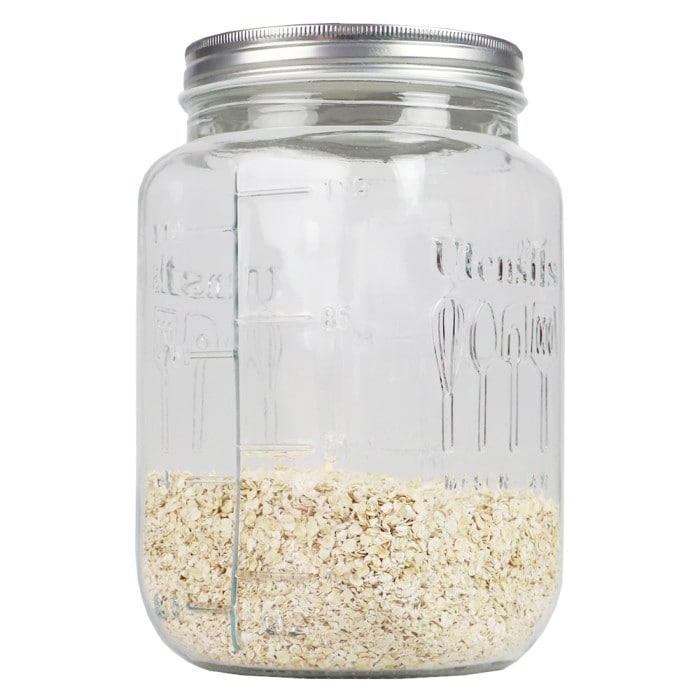 153.6 oz. X-Large Glass Mason Canister Jar, Clear - 153.6 oz