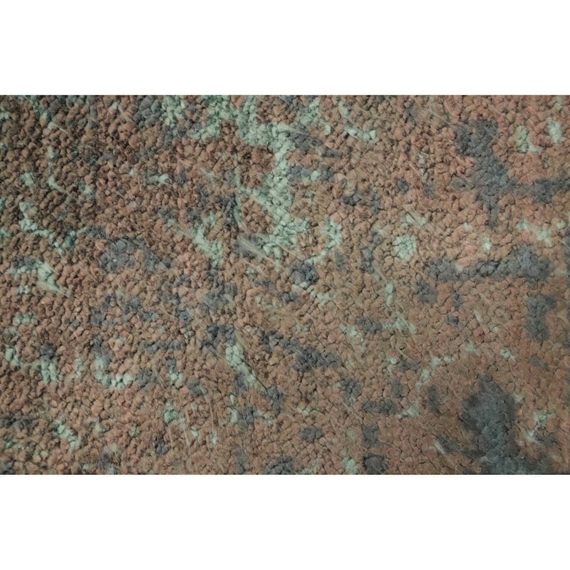 Hand Knotted Oriental Viscose Silk Carpet Modern All-Over Multi-Colored Abstract Area Rug - 7' 9'' X 5' 6''