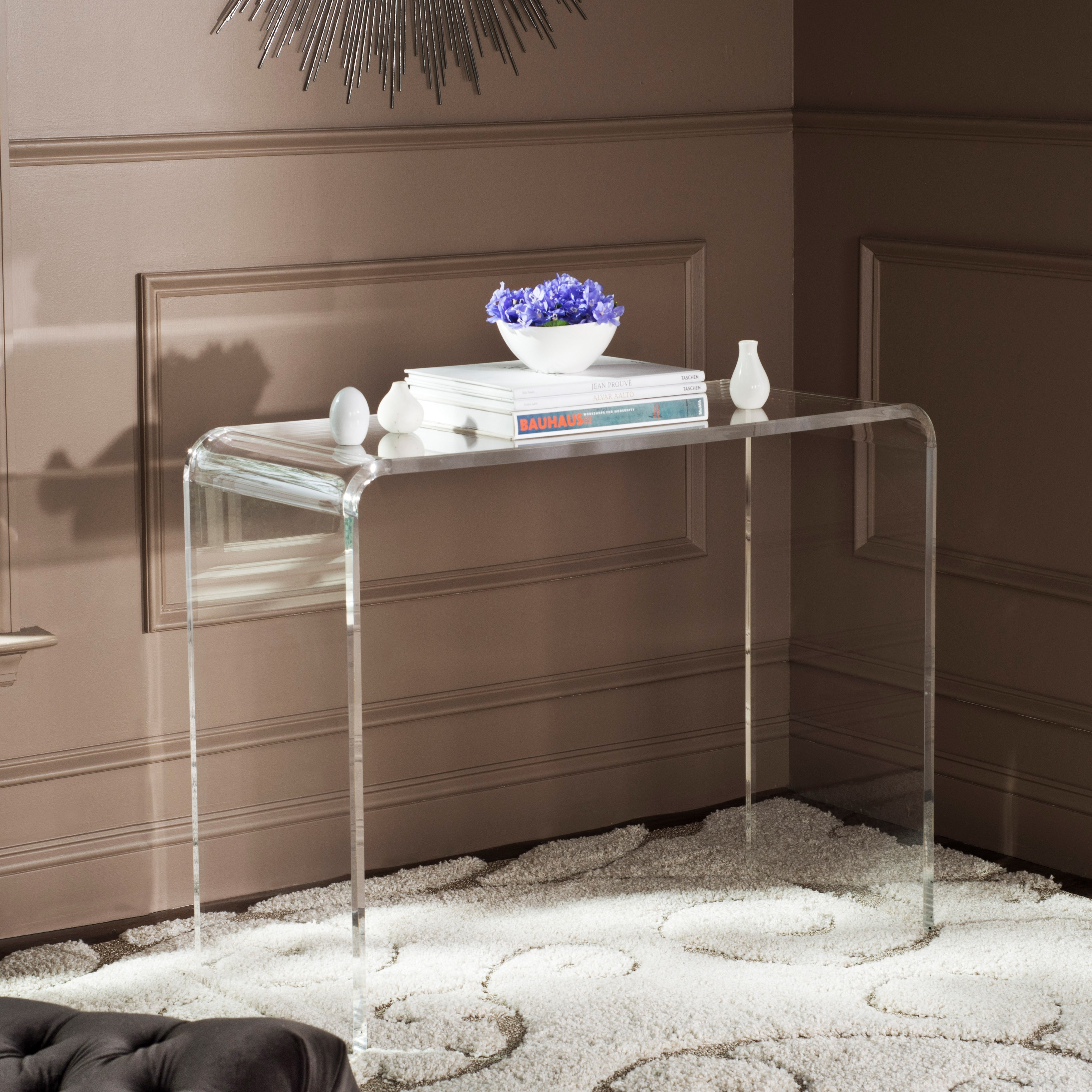 Safavieh Atka Clear Acrylic Console Table - 37.5 inch x 15.2 inch x 29.1 inch