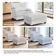 preview thumbnail 38 of 37, Oversized Chaise Longue Accent Chair with Ottoman