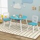 preview thumbnail 42 of 48, Costway Kids Wooden Round Table & 2 Chair Set w/ Center Mesh Storage - See Details