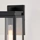 preview thumbnail 7 of 7, VAXCEL Uptown 1-Light Matte Black Transitional Outdoor Wall Sconce made of Durable Metal, Clear Glass Shade, LED Compatible