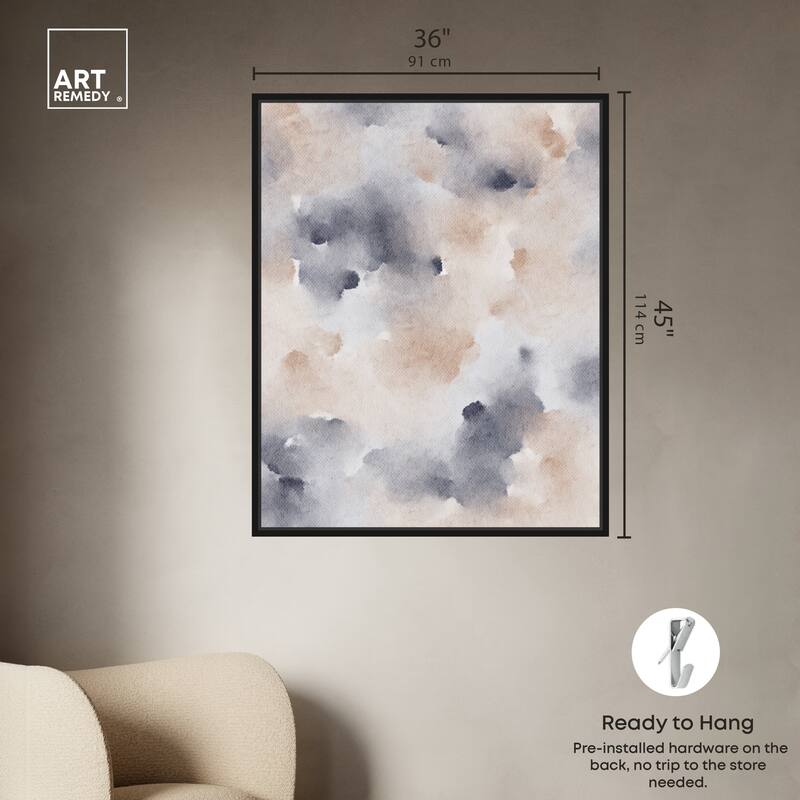 Art Remedy Fluff And Cotton Framed Watercolor Boho Abstracts