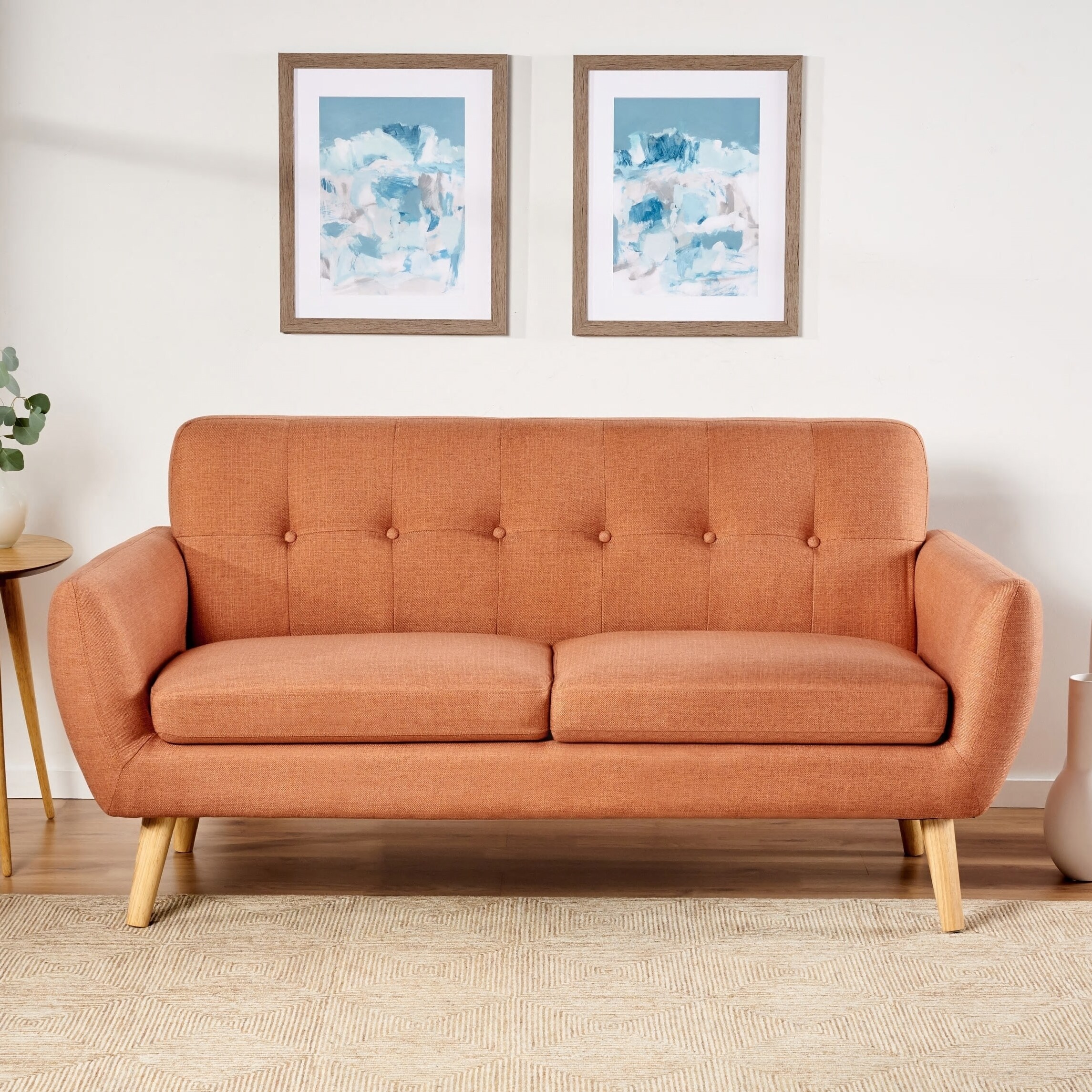 Shop Josephine Mid Century Upholstered Sofa By Christopher Knight Home On Sale Overstock 17668810