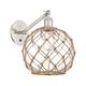 Option Clear Glass with Brown Rope / Brushed Satin Nickel