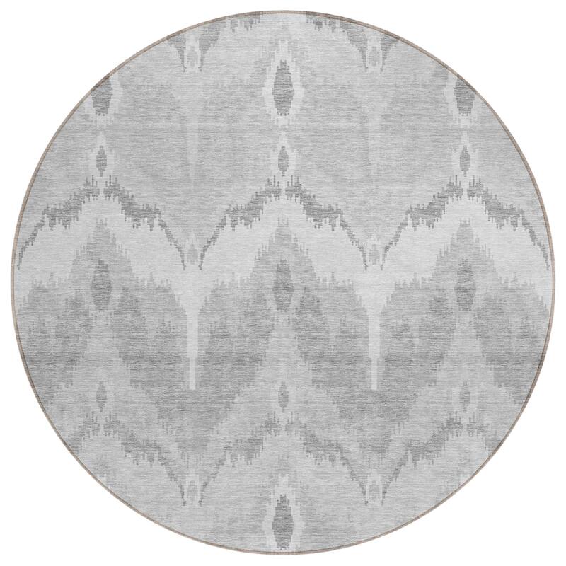 Machine Washable Indoor/ Outdoor Chantille Boho Ikat Rug