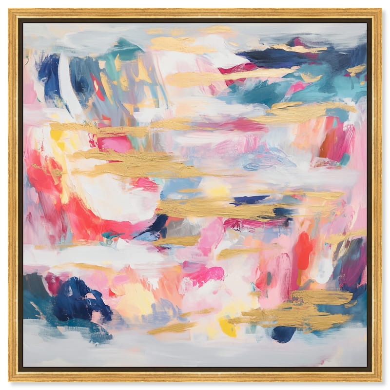 Balipink III Canvas by Art Remedy - Gold - 40" x 40"