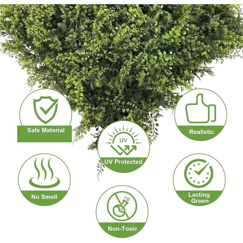 50x50cm Artificial Grass Wall Panels, Greenery Privacy Backdrop