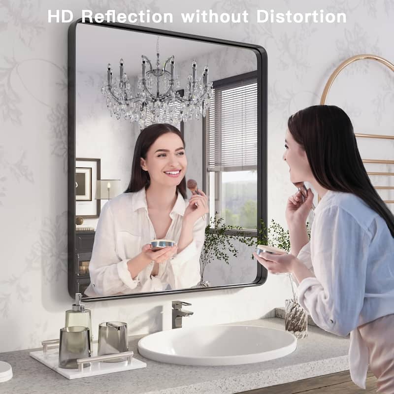 Aluminum alloy Framed Tempered Glass Wall Bathroom Vanity Mirror