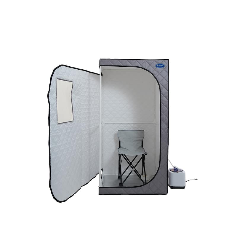 Portable Grey Mini Plus Style Steam Sauna tent-Personal Home Spa