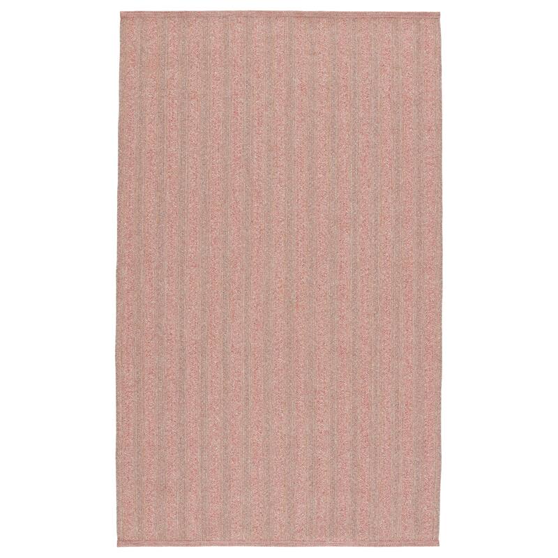 Crew Indoor/ Outdoor Striped Area Rug - 2' x 3' - Rose/Taupe
