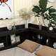 preview thumbnail 40 of 43, Wood Platform Bed with L-shaped Bookcases and Drawers