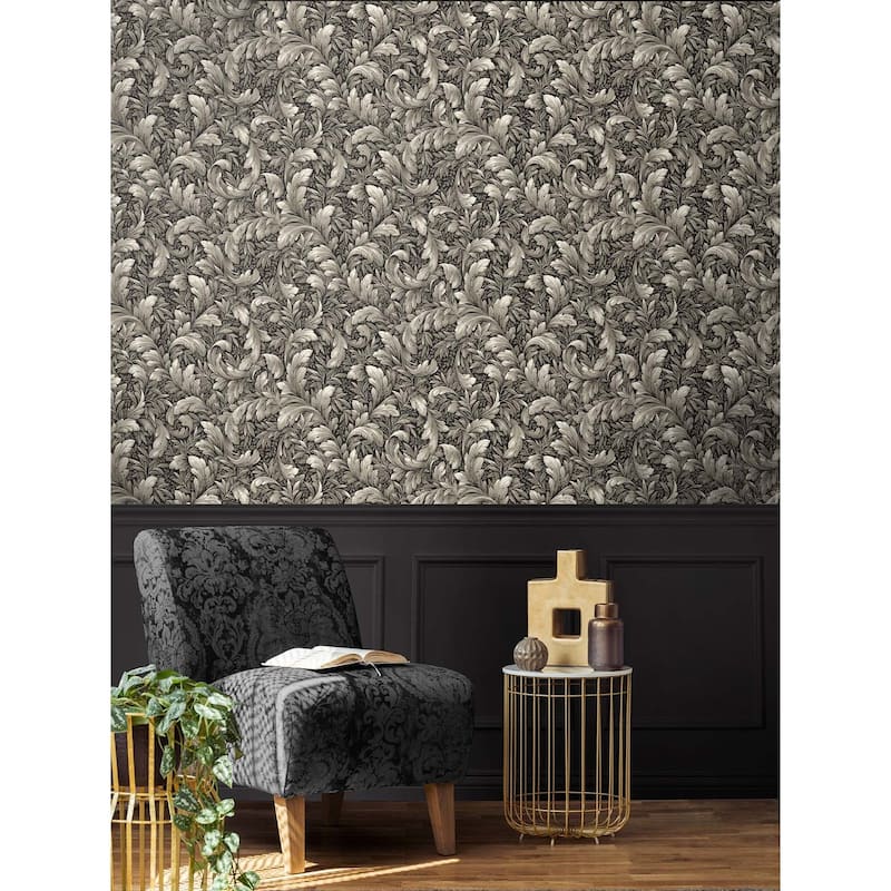 NextWall Acanthus Trail Peel and Stick Wallpaper