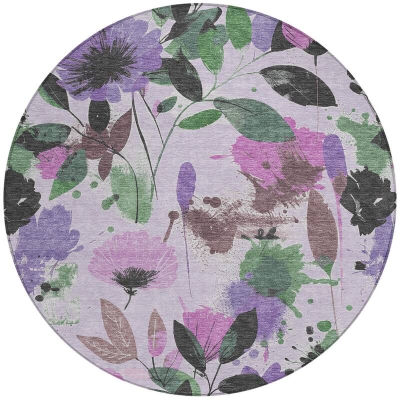 HomeRoots Floral Transitional Rectangle Outdoor Rug