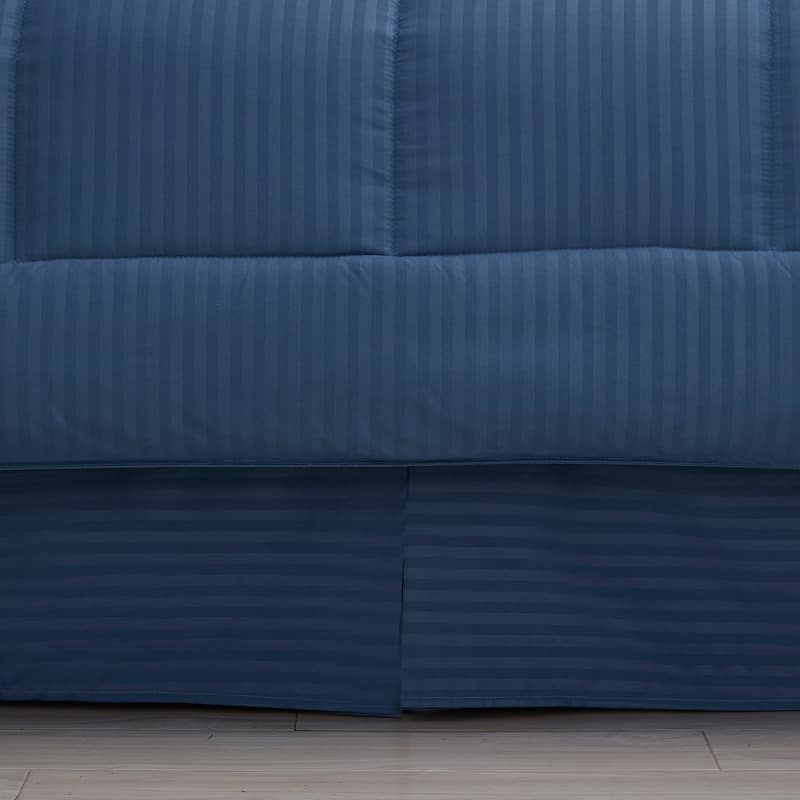 Soft Dobby 8-piece Striped Down Alternative Bed-in-a-Bag Set w/ Sheets
