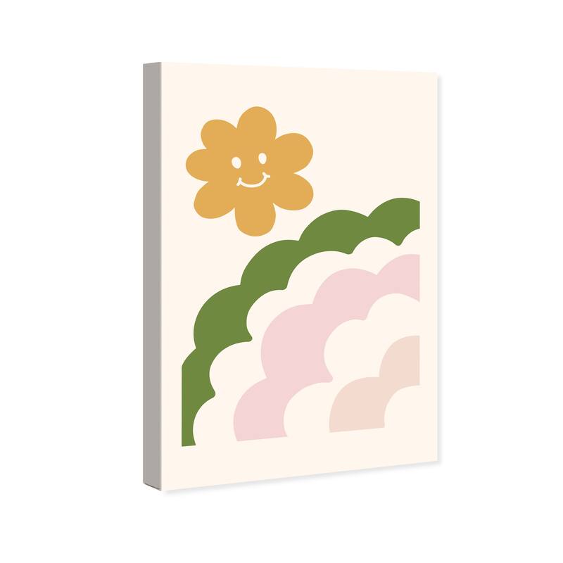 Wynwood Studio Canvas Floral and Botanical Sun in Fertile Garden Gold and Modern & Contemporary Wall Art Canvas Print