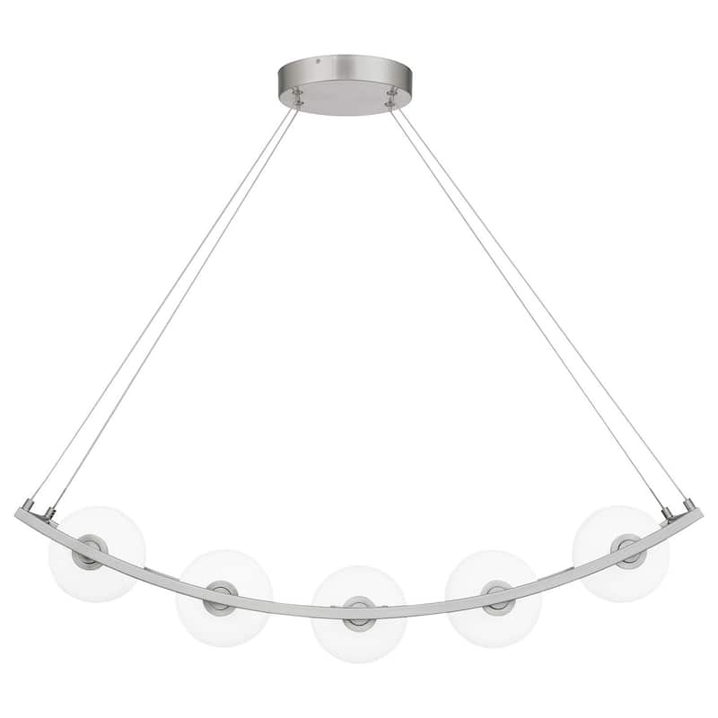 Enzo 5-Light Linear Chandelier in Brushed Nickel