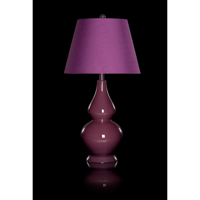 SAFAVIEH Lighting Demetria 27-inch Double Gourd White Table Lamp (Set of 2) - 14"x14"x26" - 14Wx14Dx26H