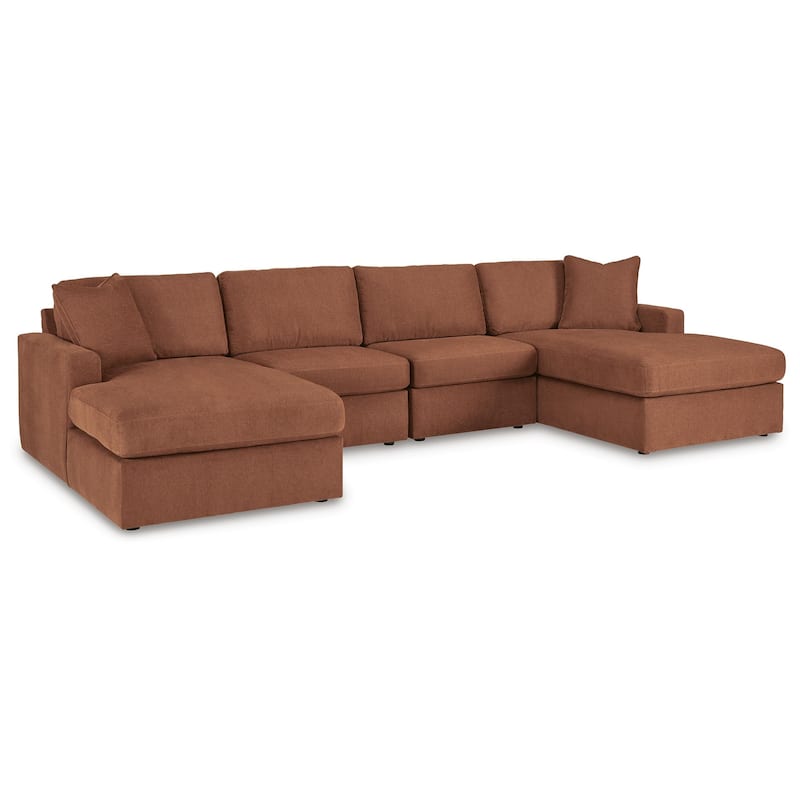 Signature Design by Ashley Modmax 4-Piece Double Chaise Sectional - 142"W x 68"D x 36"H