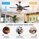 preview thumbnail 6 of 34, 52"/62" Modern Crystal Chandelier Ceiling Fan Light,Reversible Airflow,E12 Bulbs,for Bedroom,Kitchen,Patio