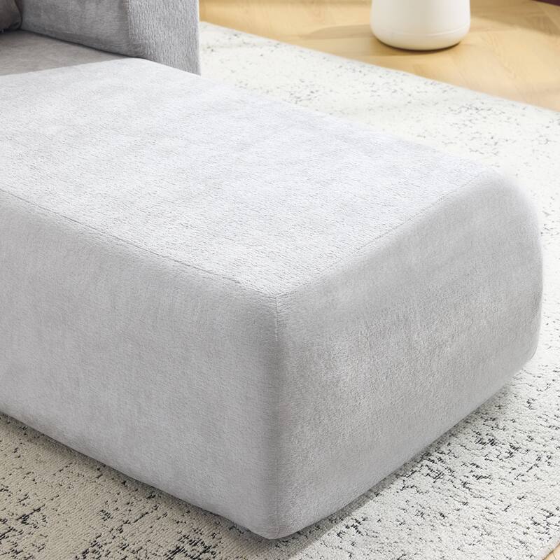 Bezseller Modern Chaise Lounge - Upholstered Sofa with Pillows for Bedroom & Living Room